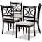 Baxton Studio Clarke Grey Upholstered and Espresso Wood 4-Piece Dining Chair Set 166-10759 - alternate 1